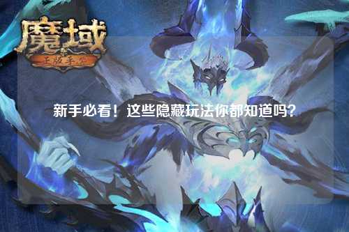新手必看！这些隐藏玩法你都知道吗？